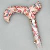 Walking Stick 5003BAdjustable Cream Floral folding crutch  95-CC5003B