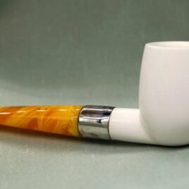 Andreas Bauer Meerschaum Pipe; Billiard with a stamped silver band<br> 54-AB006Sil<br> Normal Price R11000.00<br>SOLD