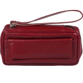 2-Pipe Bag, Red Leatherette Strap; Outside stud pocket  71-J2014