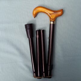 Walking Stick Fold Adjustable, Derby Cane 90-100Cm, Coffee Brown 95-CC4601