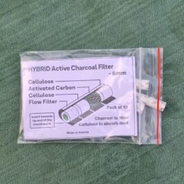 Stem Filter: Hybrid Charcoal/Cellulose 6mm, pkt of 10    58-FilHybrid6mm10