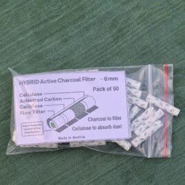 Stem Filter: Hybrid Charcoal/Cellulose 6mm, pkt of 50    58-FilHybrid6mm50