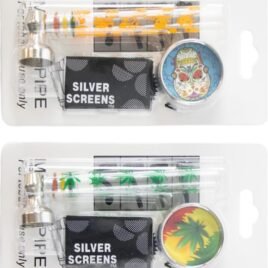 Set metal pipe, grinder metal 2-parts 17mm/H33mm+screens  75-JMR7204
