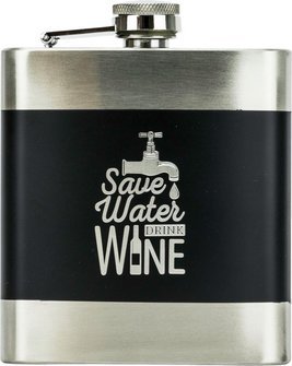 Hipflask Matt Black, steel, 60z/180ml  94-J5636