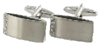 Cuff links; Rectangular with crystals  94-JBCL110  Out of stock